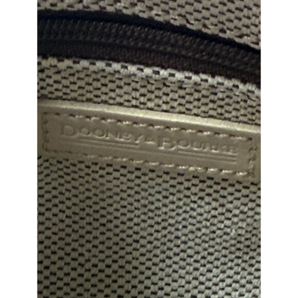 Dooney & Bourke handbag Beige Shoulder bagLeather & Signature Logo Fabric Hobo - Picture 7 of 16